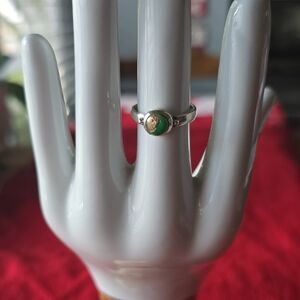 925 Sterling Silver Peacock Dahlia Turqupise Ring~Sz 7